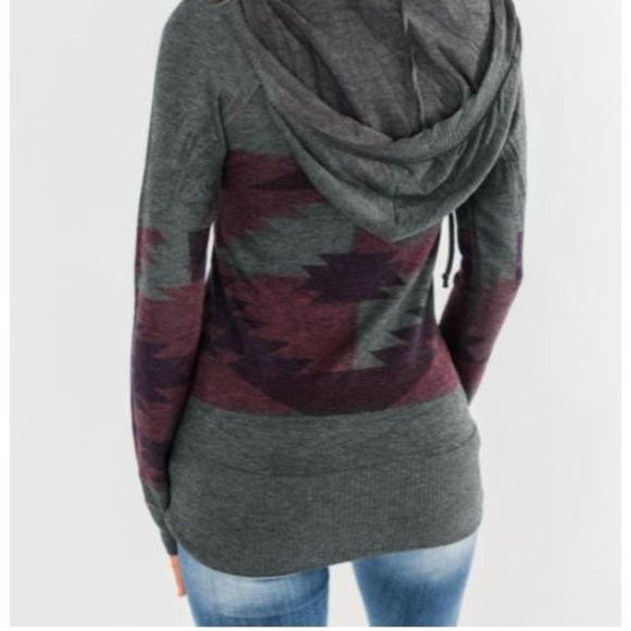 Aztec Knit Hoodie - Picture 3 of 4